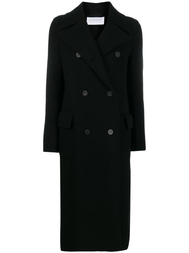 Harris Wharf London Double Buttoned Coat - Black