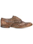 Premiata Paint Braided Derbies - Brown