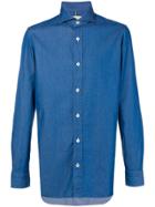 Luigi Borrelli Button-down Denim Shirt - Blue