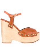 Vanessa Seward Danae Wedge Sandals - Brown