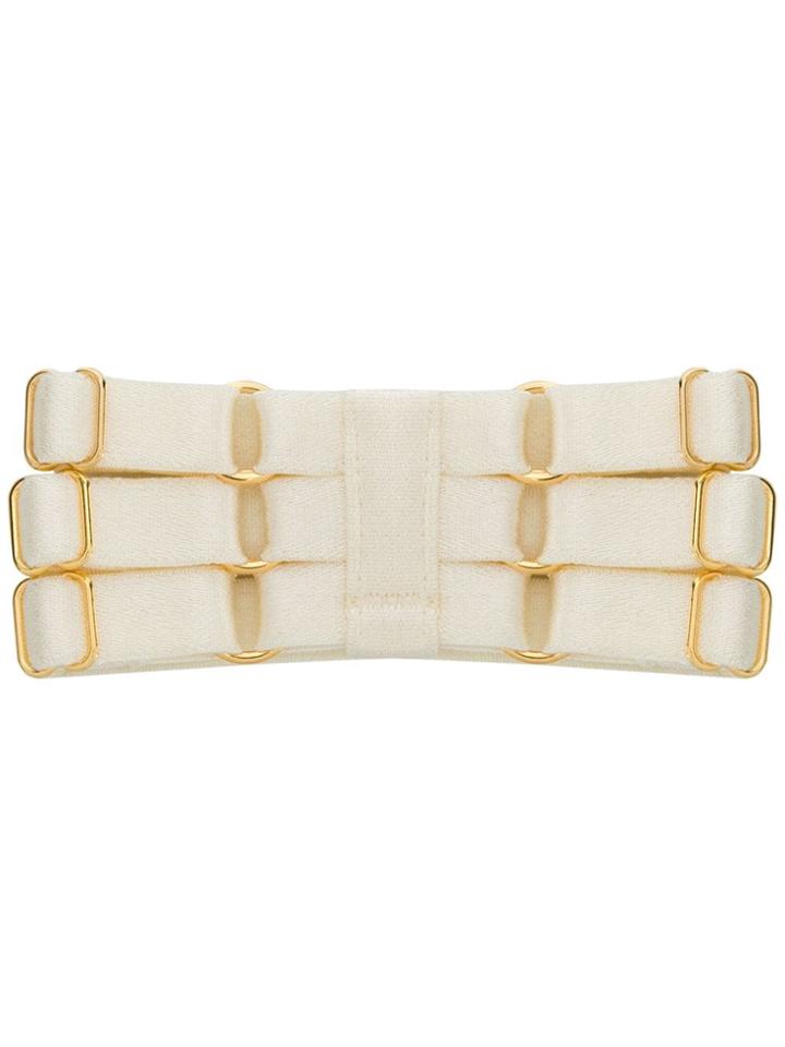 Bordelle Renee Multi Buckle Strap Cuff - Neutrals