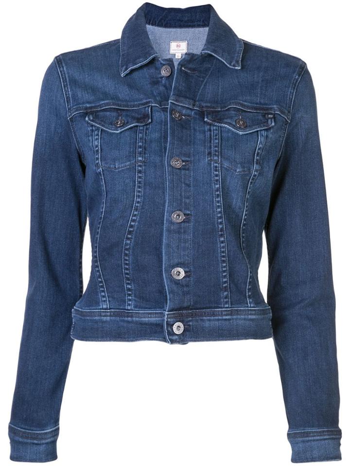 Ag Jeans Fitted Denim Jacket - Blue
