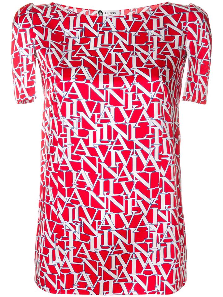 Lanvin Logo Printed T-shirt - Red