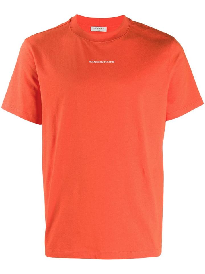 Sandro Paris Logo Print T-shirt - Orange