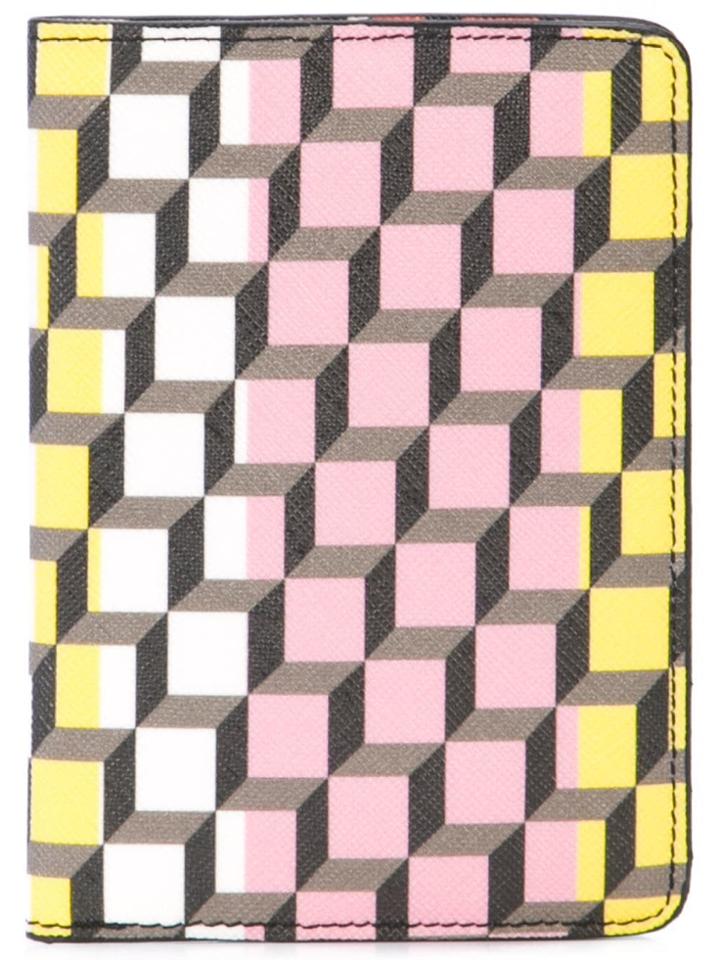 Pierre Hardy Geometric Print Passport Holder - Multicolour