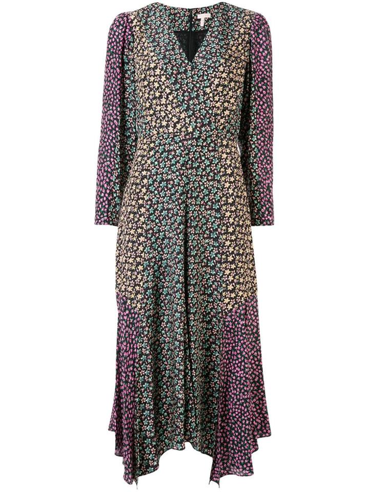 Rebecca Taylor Mixed Floral-print Dress - Brown