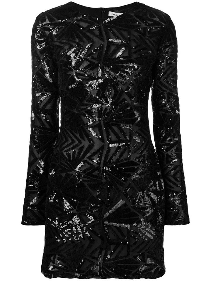 P.a.r.o.s.h. Sequin Pattern Dress - Black