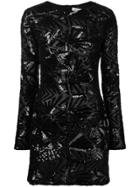 P.a.r.o.s.h. Sequin Pattern Dress - Black