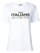 Msgm Italians Do It Better T-shirt - White