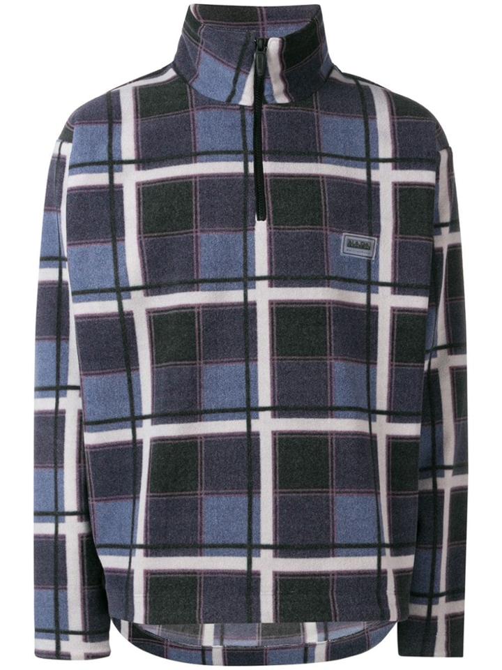 Napa By Martine Rose T-nevis Print Check Jumper - Blue