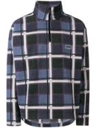 Napa By Martine Rose T-nevis Print Check Jumper - Blue