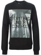 Y-3 Slogan Print Foil Sweatshirt