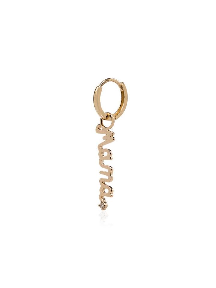 Alison Lou 18kt Yellow Gold Mama Huggie Earring