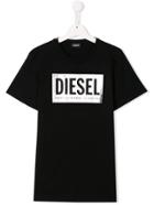 Diesel Kids Branded T-shirt - Black