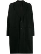 Yohji Yamamoto Oversized Single-breasted Coat - Black
