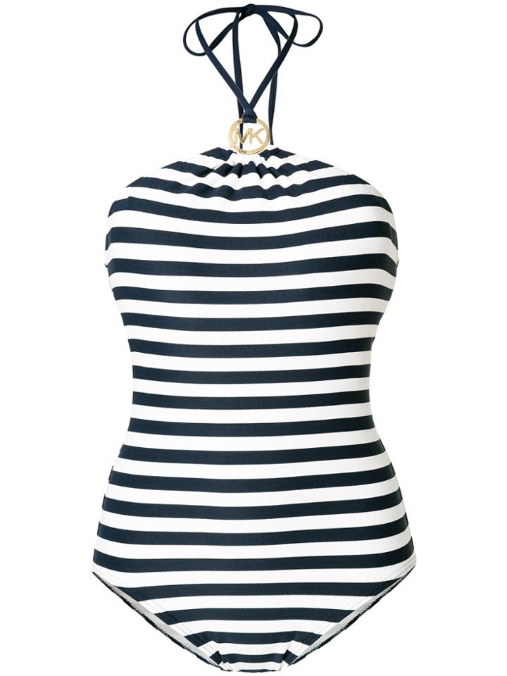 Michael Michael Kors Striped Swimsuit - Blue