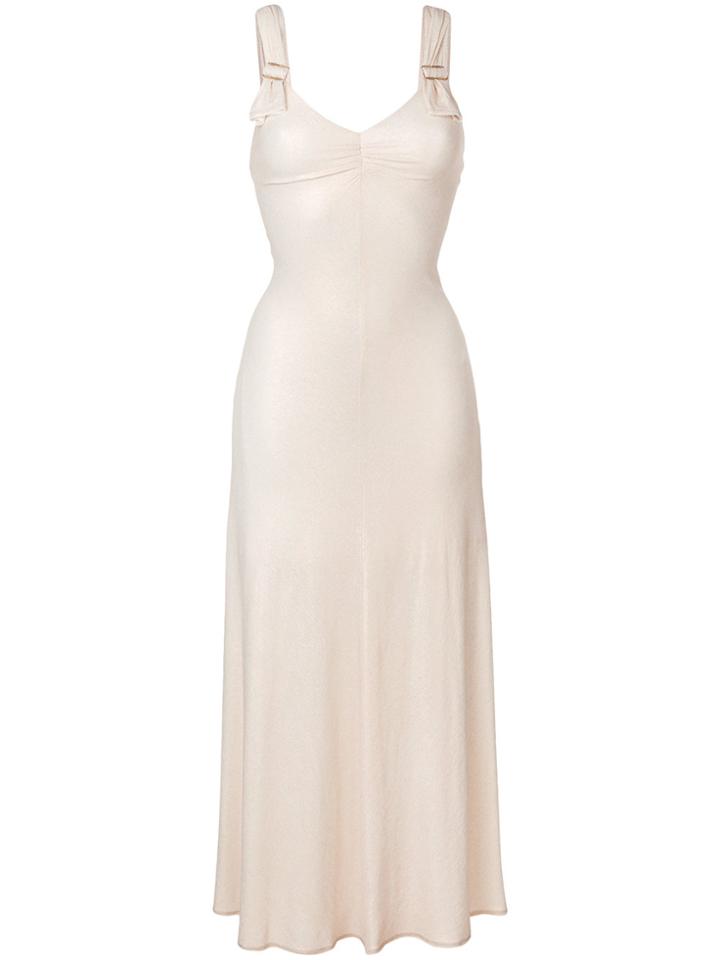 Maria Lucia Hohan Charo Foil Dress - Nude & Neutrals