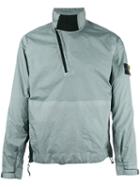 Stone Island High Neck Lightweight Jacket, Men's, Size: Xl, Green, Polyamide/polyurethane Resin