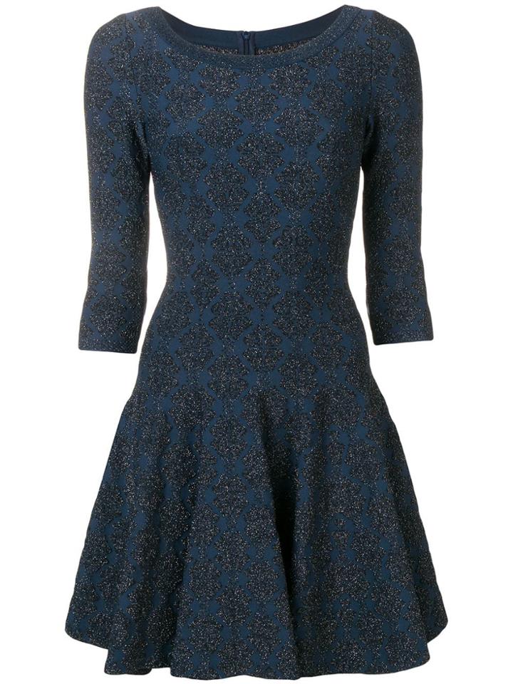 Alaïa Pre-owned Glitter Detail Flared Dress - Blue
