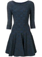 Alaïa Pre-owned Glitter Detail Flared Dress - Blue