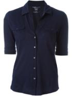 Majestic Filatures Flap Pocket Shirt, Women's, Size: 3, Blue, Cotton