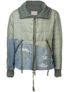 Greg Lauren Patchwork Hooded Jacket - Green