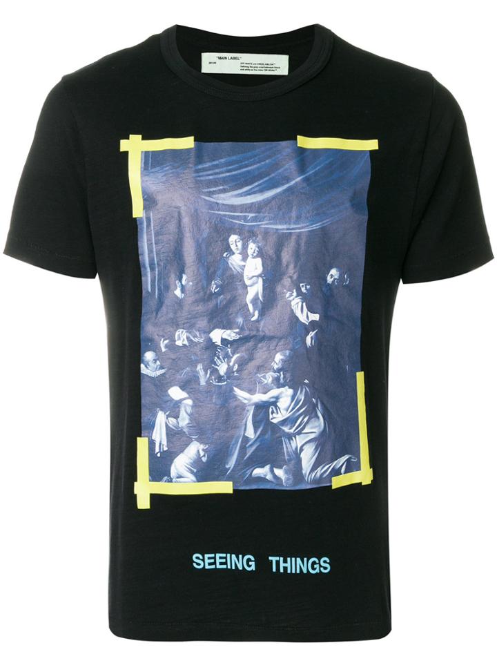 Off-white Caravaggio Print T-shirt - Black