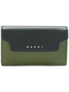 Marni Textured Logo Wallet - Green