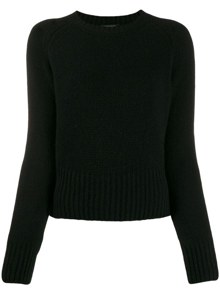 Aragona Round Neck Jumper - Black