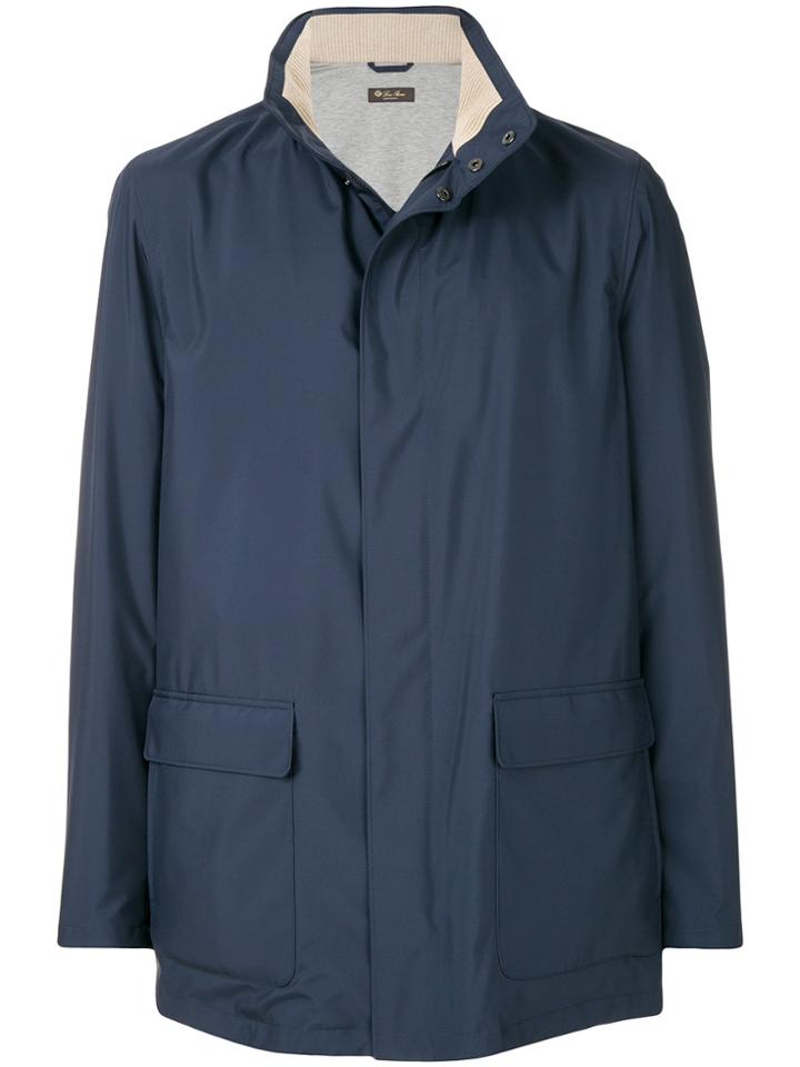 Loro Piana Concealed Front Parka - Blue
