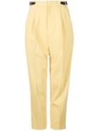 Ponti Cropped Tailored Trousers, Women's, Yellow/orange, Nylon/polyester