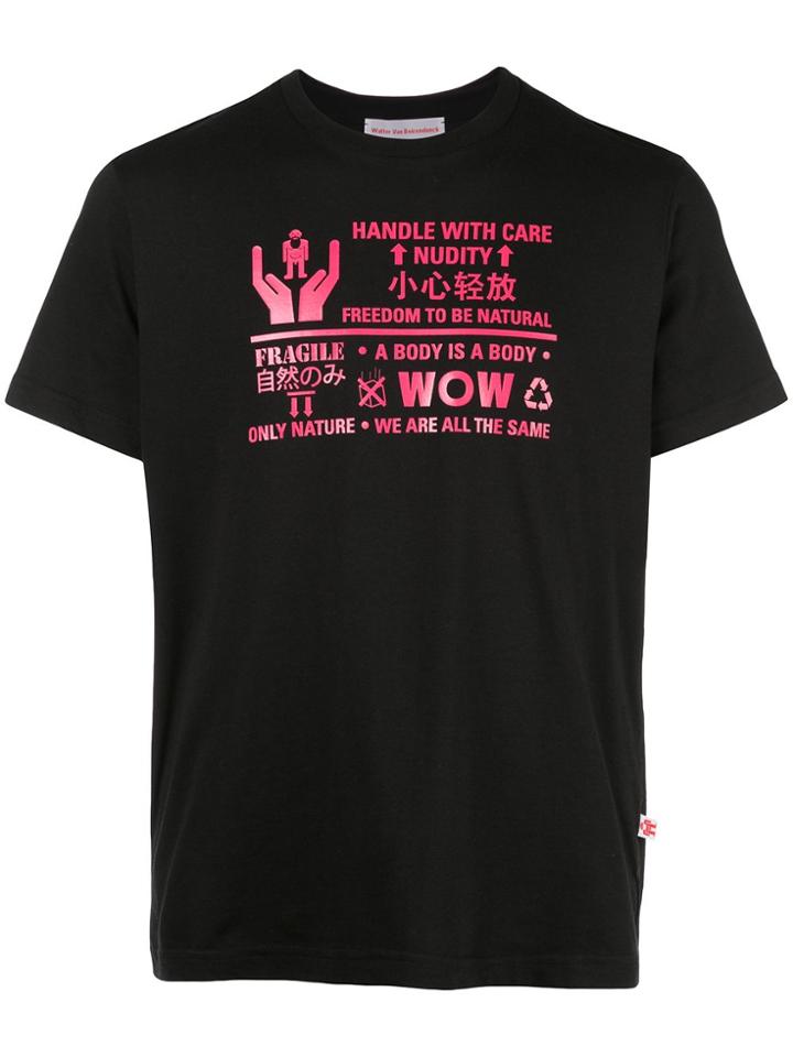 Walter Van Beirendonck Handle With Care T-shirt - Black