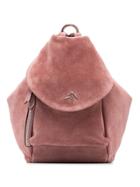 Manu Atelier Pink Micro Fernweh Suede Backpack - Pink & Purple