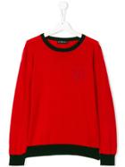 John Richmond Kids Teen Bowie Motif Sweatshirt - Red