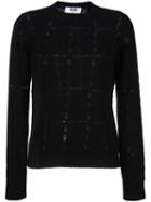 Msgm Crew Neck Sweater, Women's, Size: Small, Black, Polyamide/wool