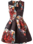 Philipp Plein Floral And Butterfly Print Dress