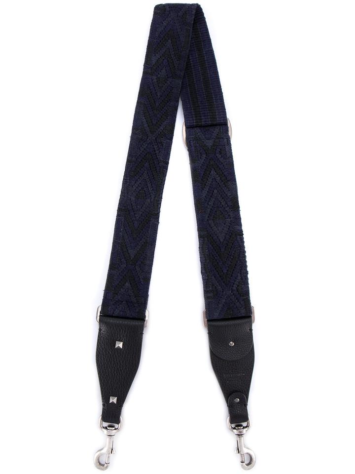 Valentino - Patterned Bag Strap - Men - Cotton/leather - One Size, Blue, Cotton/leather