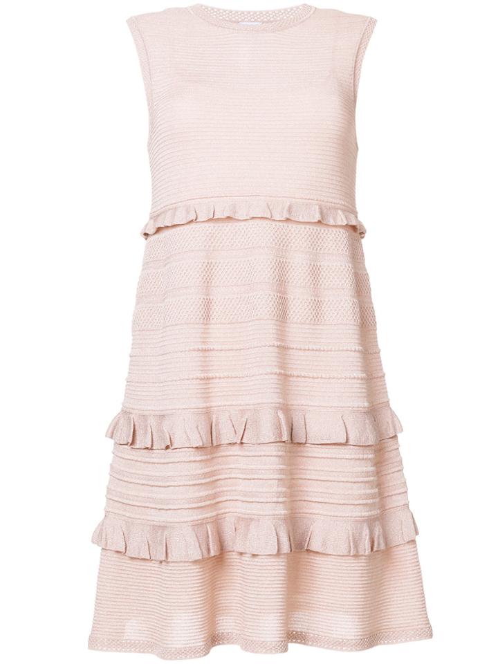 M Missoni Frilled Midi Dress - Pink & Purple