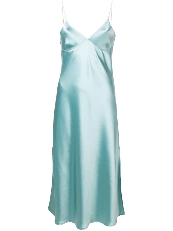 Ssheena Metallic Slip Dress - Blue