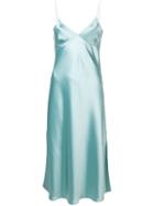 Ssheena Metallic Slip Dress - Blue