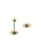 Delfina Delettrez 'eyes On Me' Diamond And Emeralds Earrings, Women's, Metallic