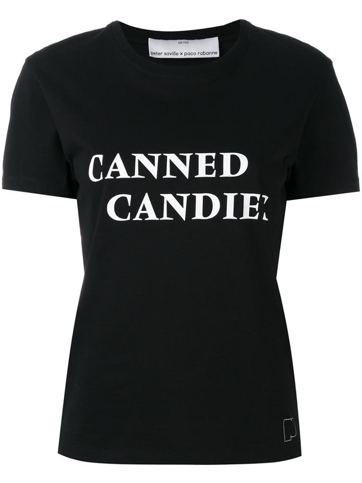Paco Rabanne - Canned T-shirt - Women - Cotton - 34, Women's, Black, Cotton