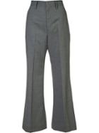 Junya Watanabe Comme Des Garçons Striped High-waisted Trousers, Women's, Size: Medium, Grey, Cotton