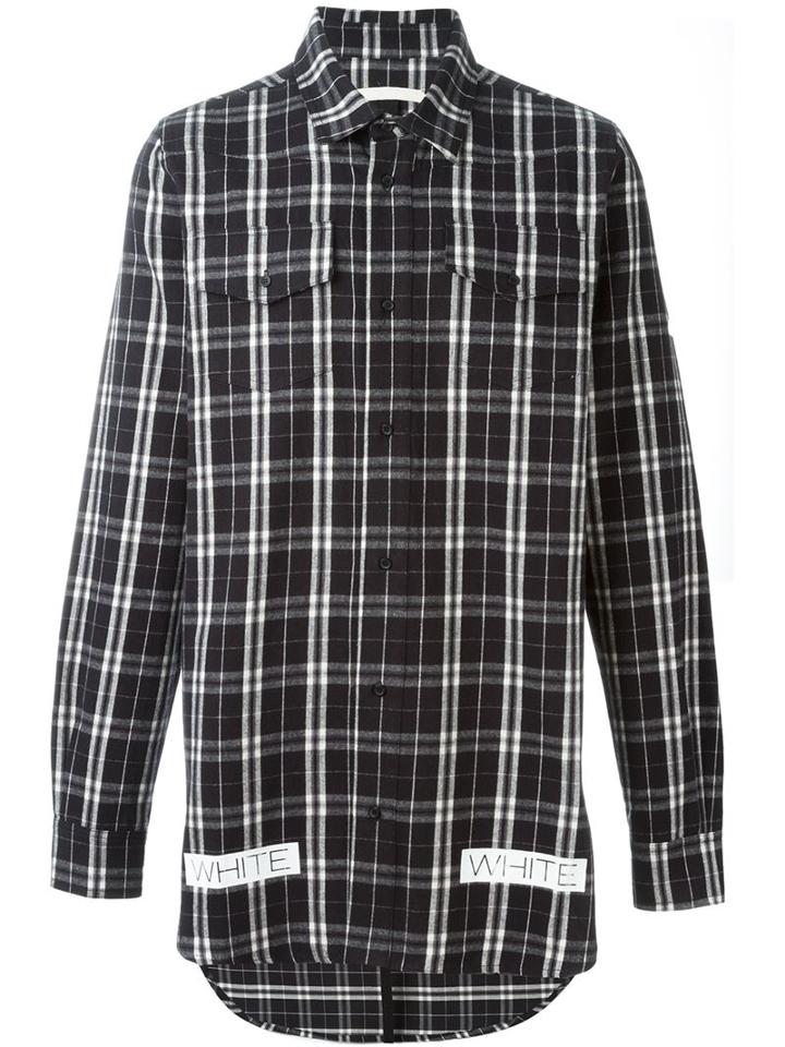 Off-white Logo Print Checked Shirt