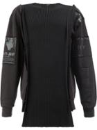 Yang Li Layered Patchwork Sweatshirt - Black