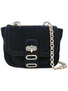 Tila March - Manon Cross Body Bag - Women - Cotton/calf Suede - One Size, Blue, Cotton/calf Suede