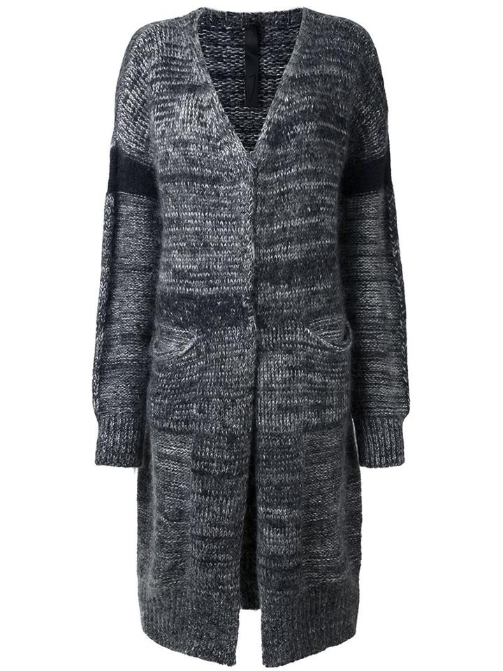 Ilaria Nistri Open Cardi-coat, Women's, Size: Medium, Grey, Silk/polyamide/mohair/merino
