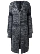 Ilaria Nistri Open Cardi-coat, Women's, Size: Medium, Grey, Silk/polyamide/mohair/merino