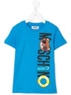 Moschino Kids Logo Print T-shirt, Girl's, Size: 10 Yrs, Blue
