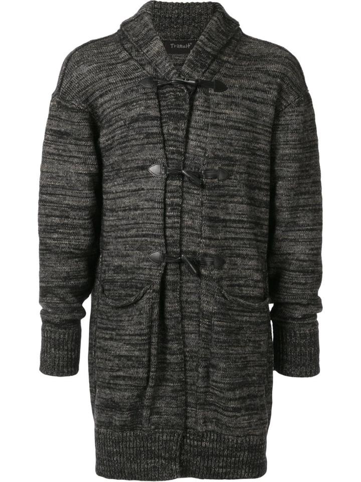 Transit Knitted Long Cardigan - Black